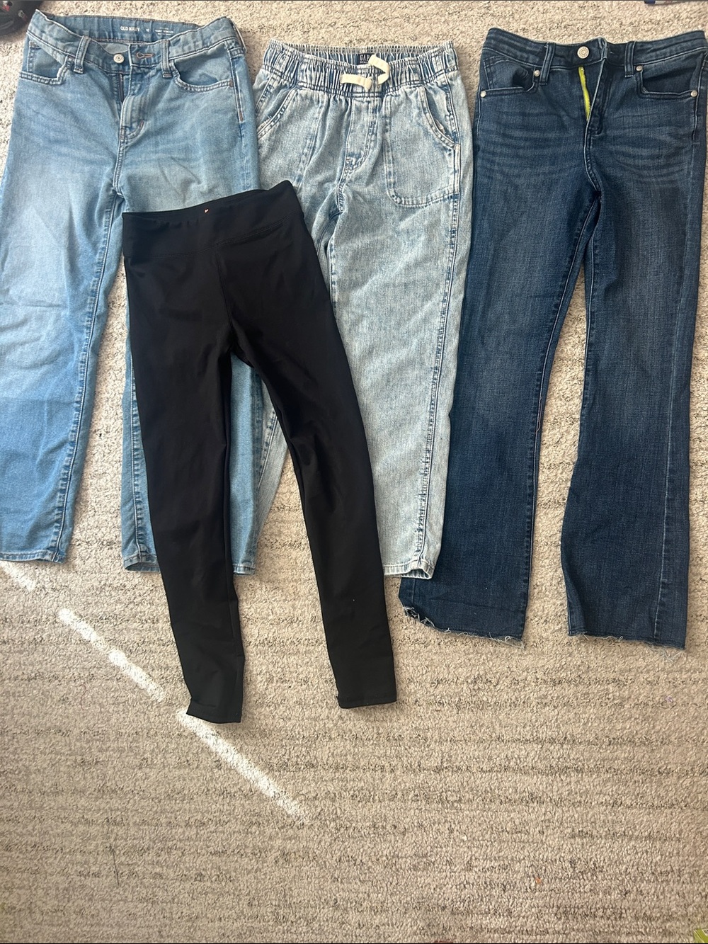 Set of 4 pants for Big Girls size 12 GAP, J Crew Old Navy Epic Threads